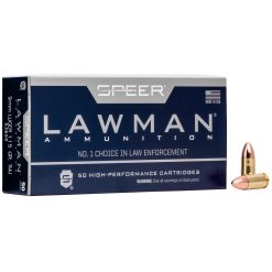 Speer Ammunition, Speer Lawman, 9mm, 115 Grain, Total Metal Jacket 1,000 bulk