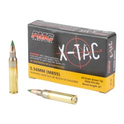 PMC Ammunition, XTAC M855, 5.56 NATO, 62 Grain, LAP, Green TIp 1,000 round bulk